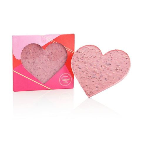 Cuore di cioccolato Brutto&Buono Rosa, Lampone & Mandorle 300 g Venchi